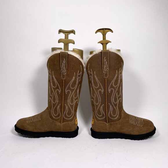 UGG x Gallery Dept. Brown Leather Western Stitched Boots - Picture 6 of 11